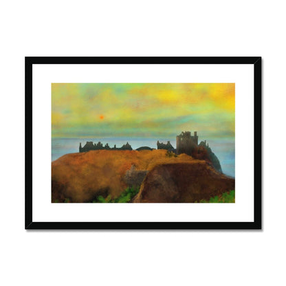 Dunnottar Castle Dusk Dusk Painting | Framed &amp; Mounted Prints From Scotland