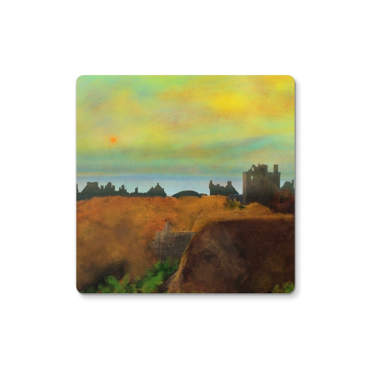 Dunnottar Castle Dusk | Scottish Art Gifts | Coaster