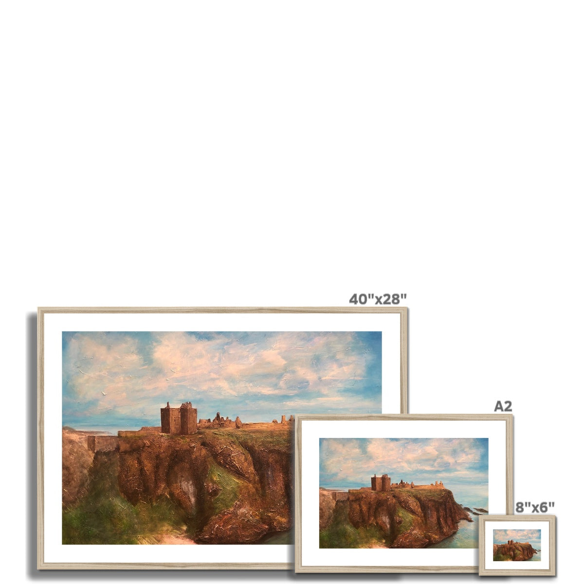 Dunnottar Castle Painting | Framed &amp; Mounted Prints From Scotland