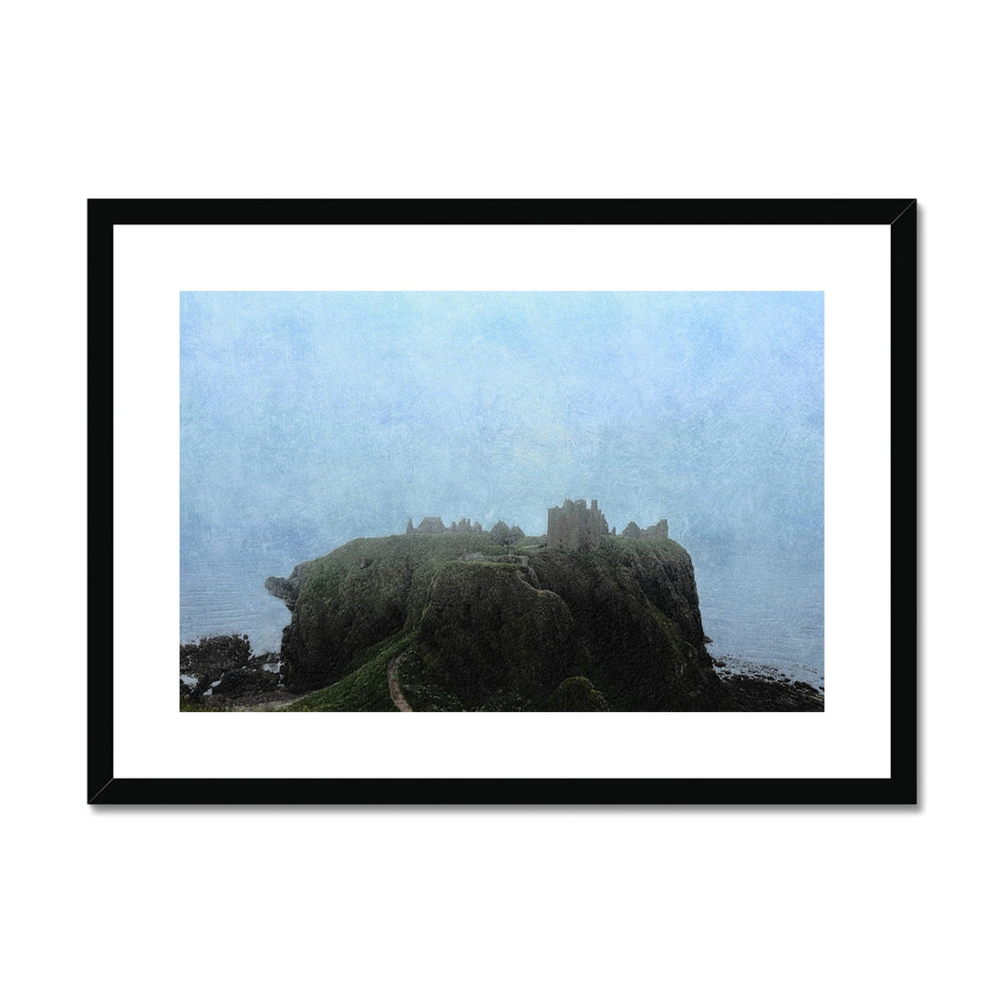 Dunnottar Castle Mist Painting | Framed &amp; Mounted Prints From Scotland