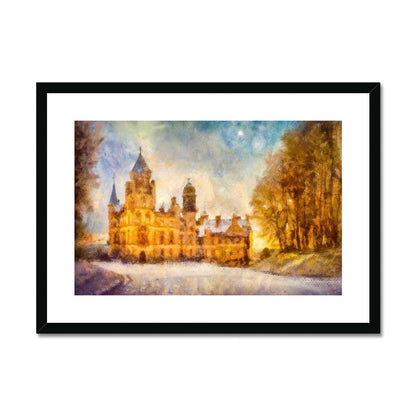 Dunrobin Castle Moonlight Painting | Framed &amp; Mounted Prints From Scotland