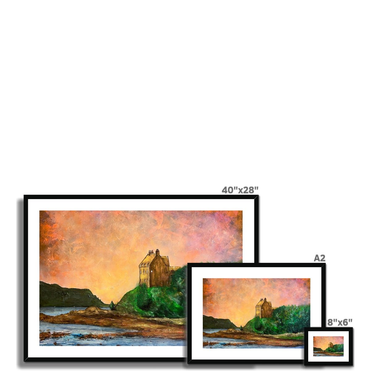 Duntrune Castle Painting | Framed &amp; Mounted Prints From Scotland