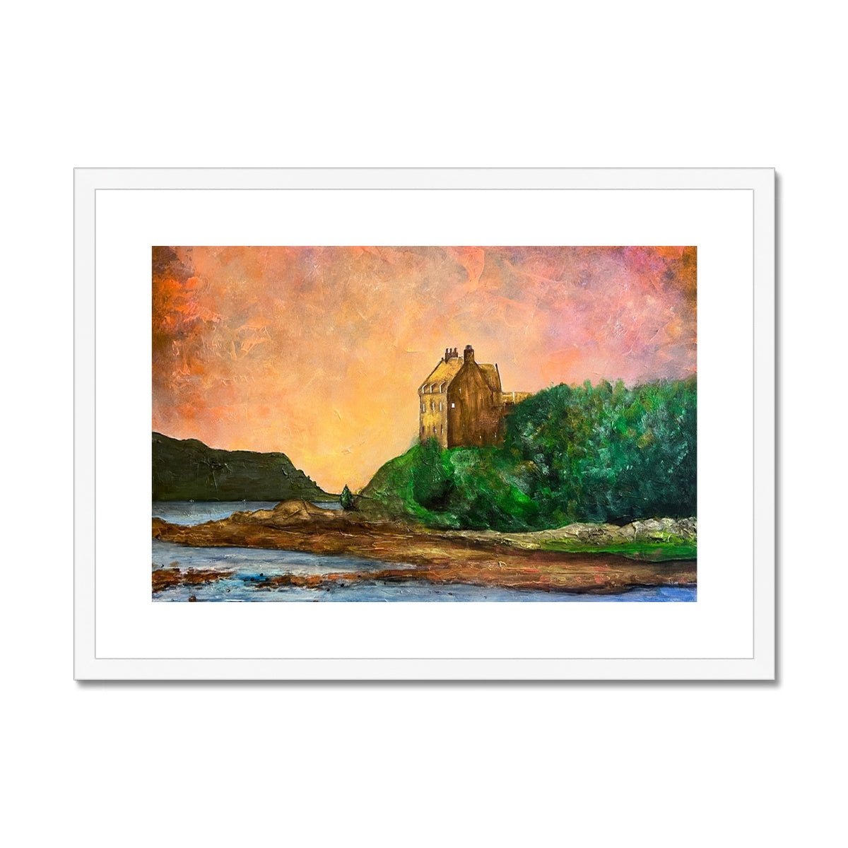 Duntrune Castle Painting | Framed &amp; Mounted Prints From Scotland