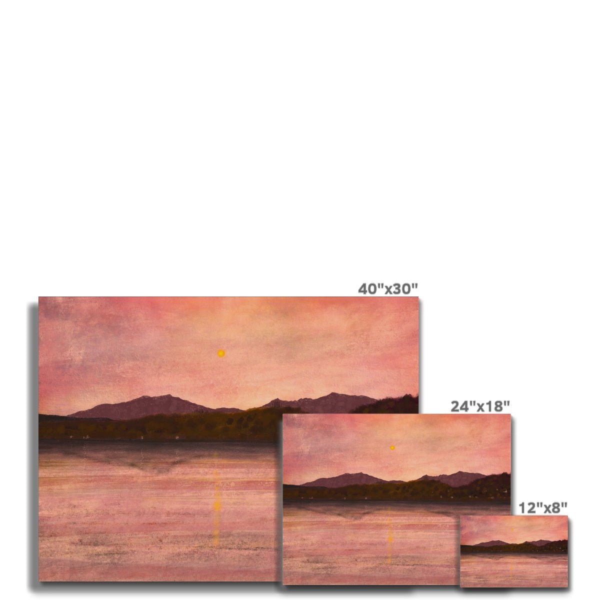 Dusk Over Arran &amp; Bute Canvas