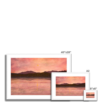 Dusk Over Arran &amp; Bute Painting | Framed &amp; Mounted Prints From Scotland