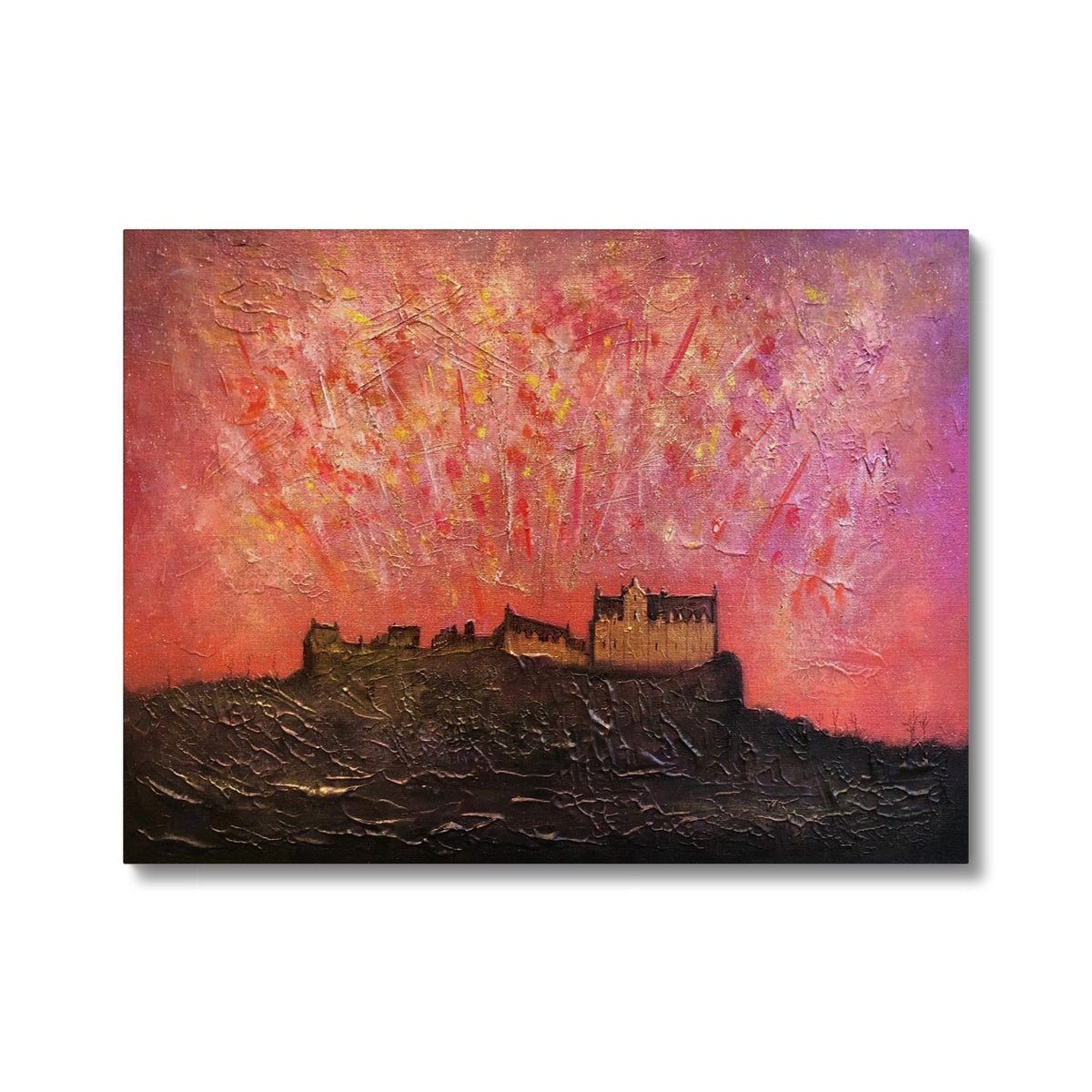 Edinburgh Castle Fireworks Canvas