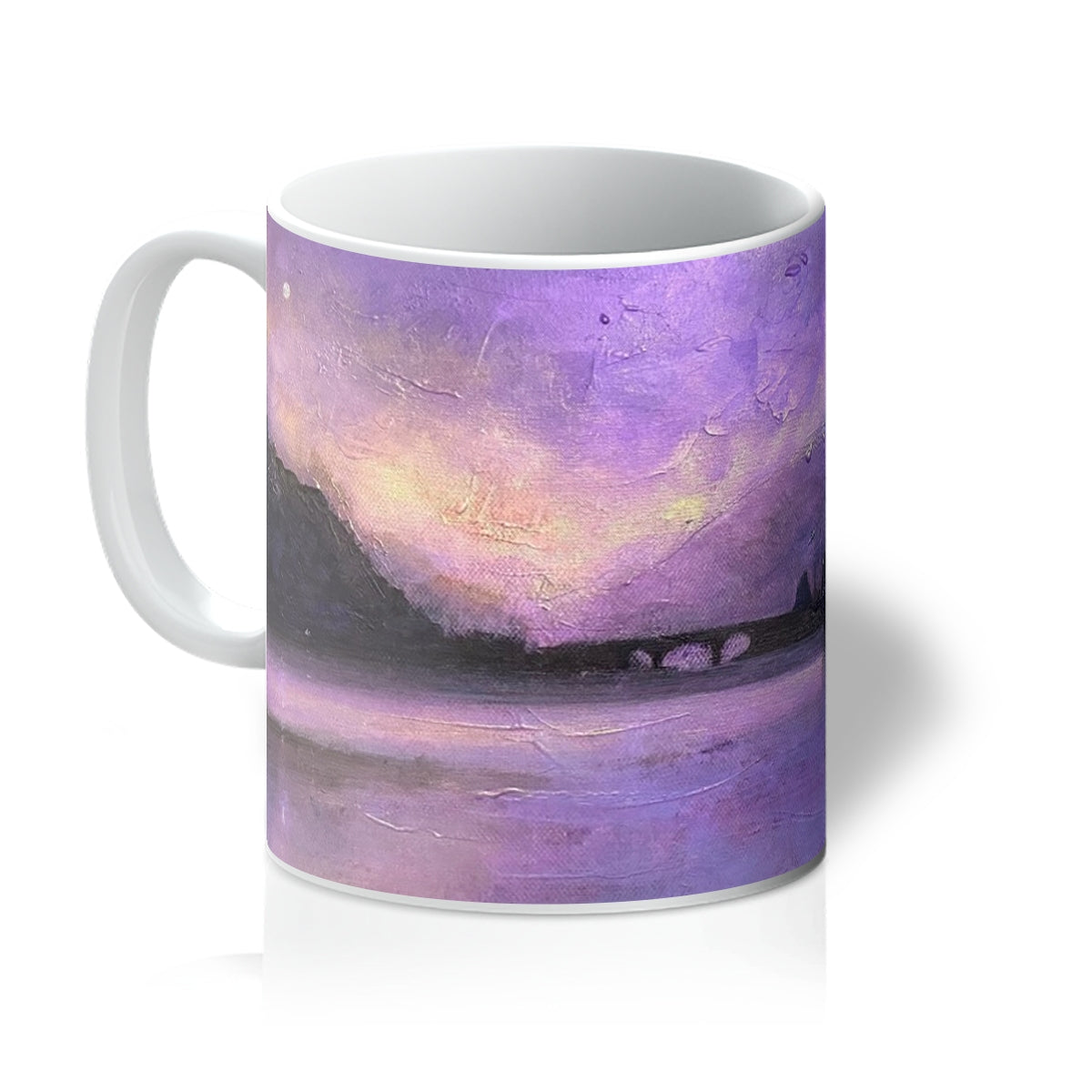 Eilean Donan Castle Moonset Art Gifts Mug | Historic & Iconic Scotland Art Gallery | Paintings, Prints, Homeware and Art Gifts From Scotland By Scottish Artist Kevin Hunter