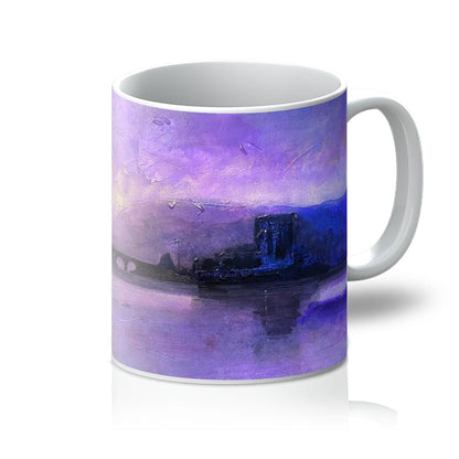 Eilean Donan Castle Moonset Art Gifts Mug | Historic &amp; Iconic Scotland Art Gallery | Paintings, Prints, Homeware and Art Gifts From Scotland By Scottish Artist Kevin Hunter