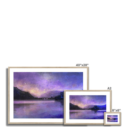 Eilean Donan Castle Moonset Painting | Framed &amp; Mounted Prints From Scotland