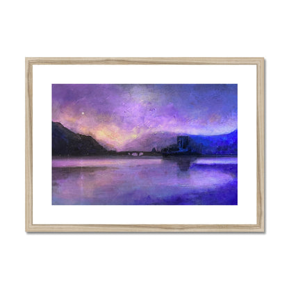 Eilean Donan Castle Moonset Painting | Framed &amp; Mounted Prints From Scotland