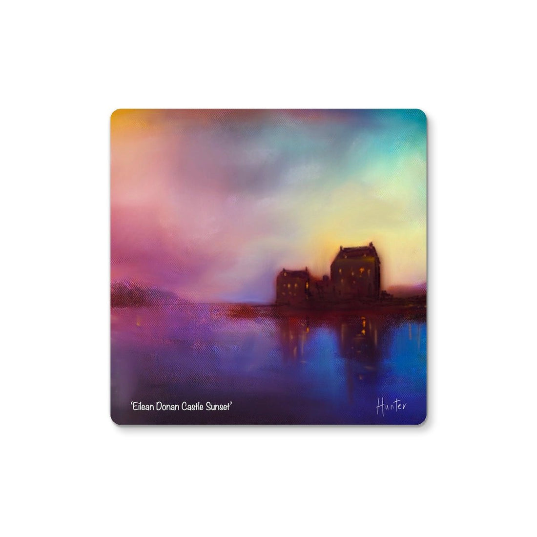 Eilean Donan Castle Sunset | Scottish Art Gifts | Coaster