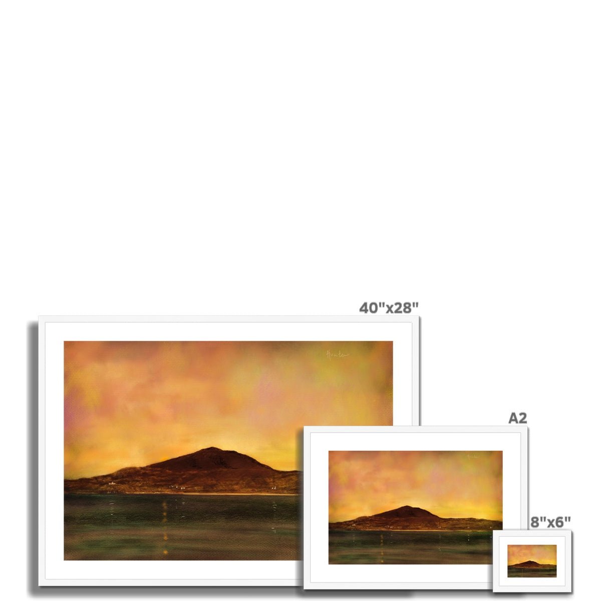 Eriskay Dusk Painting | Framed &amp; Mounted Prints From Scotland