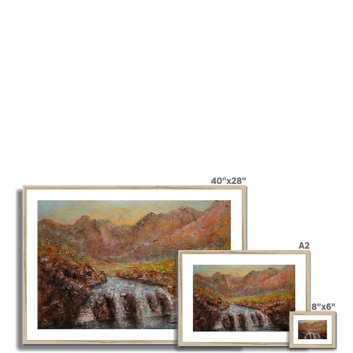 Fairy Pools Dawn Skye Painting | Framed &amp; Mounted Prints From Scotland