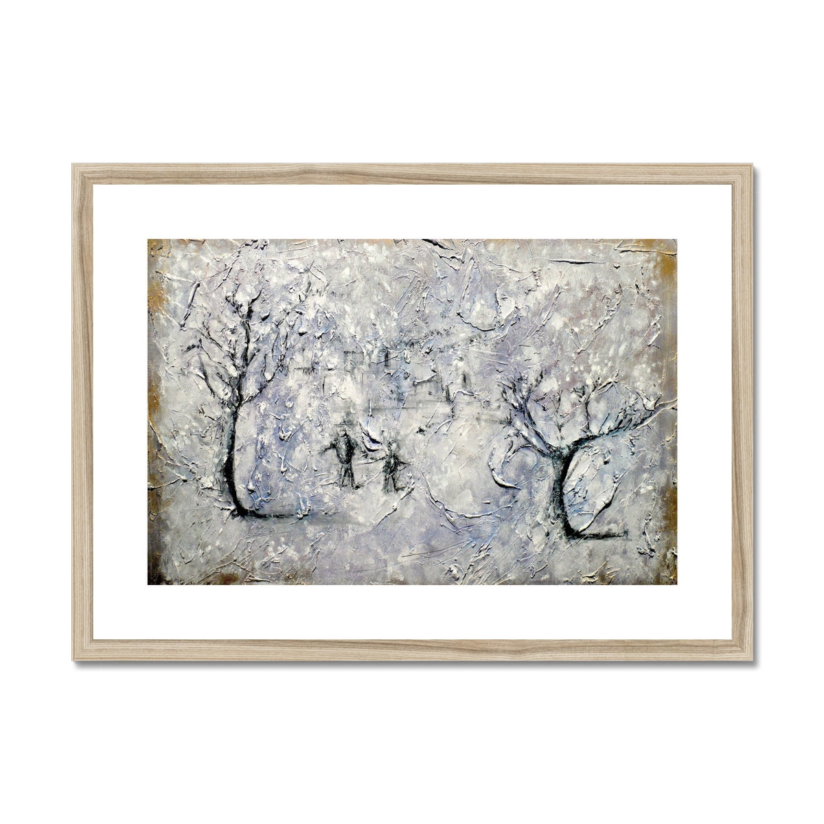 Father Daughter Snow Painting | Framed &amp; Mounted Prints From Scotland