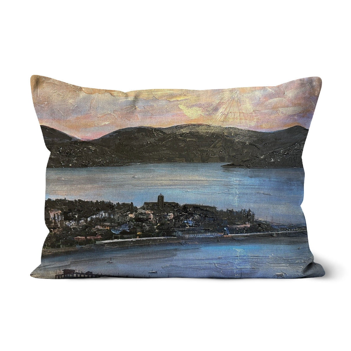 From Lyle Hill Art Gifts Cushion | River Clyde Art Gallery | Paintings, Prints, Homeware and Art Gifts From Scotland By Scottish Artist Kevin Hunter