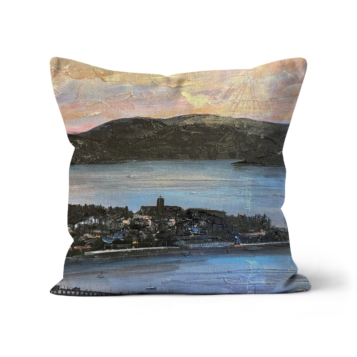 From Lyle Hill Art Gifts Cushion | River Clyde Art Gallery | Paintings, Prints, Homeware and Art Gifts From Scotland By Scottish Artist Kevin Hunter