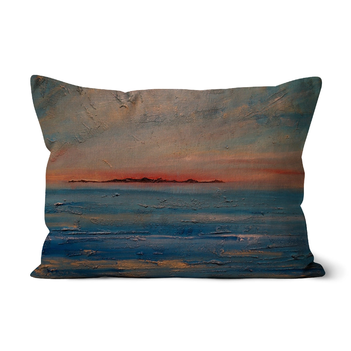 Gigha Sunset Art Gifts Cushion | Hebridean Islands Art Gallery | Paintings, Prints, Homeware and Art Gifts From Scotland By Scottish Artist Kevin Hunter