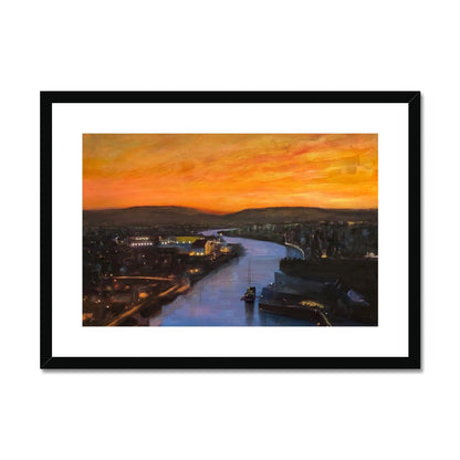 Glasgow Harbour Looking West Painting | Framed &amp; Mounted Prints From Scotland