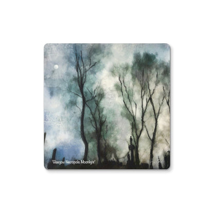 Glasgow Necropolis Moonlight | Scottish Art Gifts | Coaster