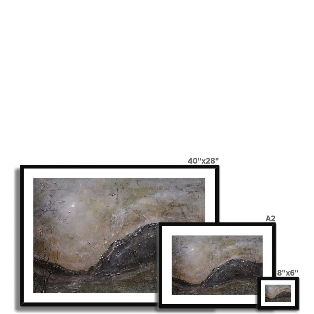 Glen Nevis Moonlight Painting | Framed & Mounted Prints From Scotland