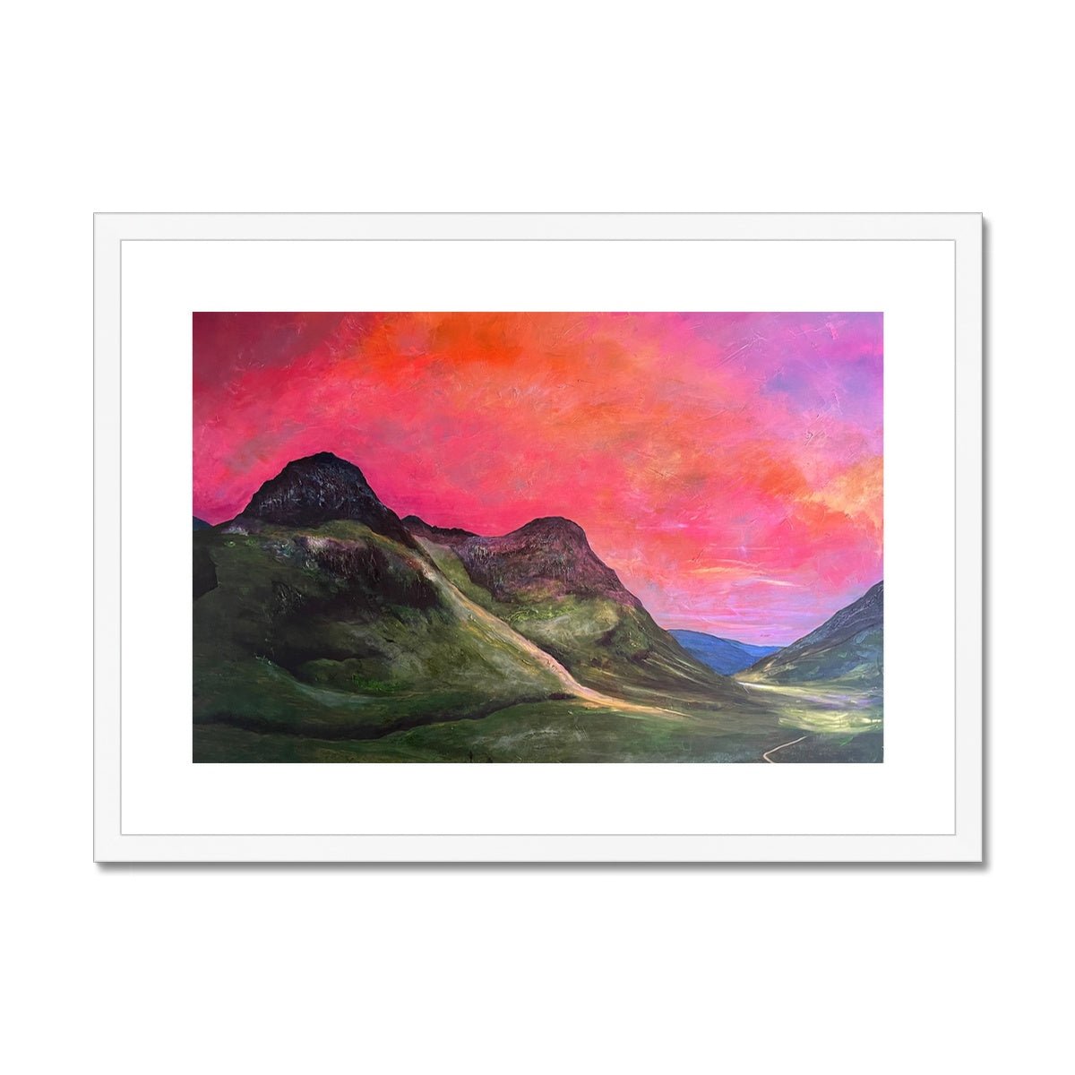 Glencoe Dusk Painting | Framed & Mounted Prints From Scotland