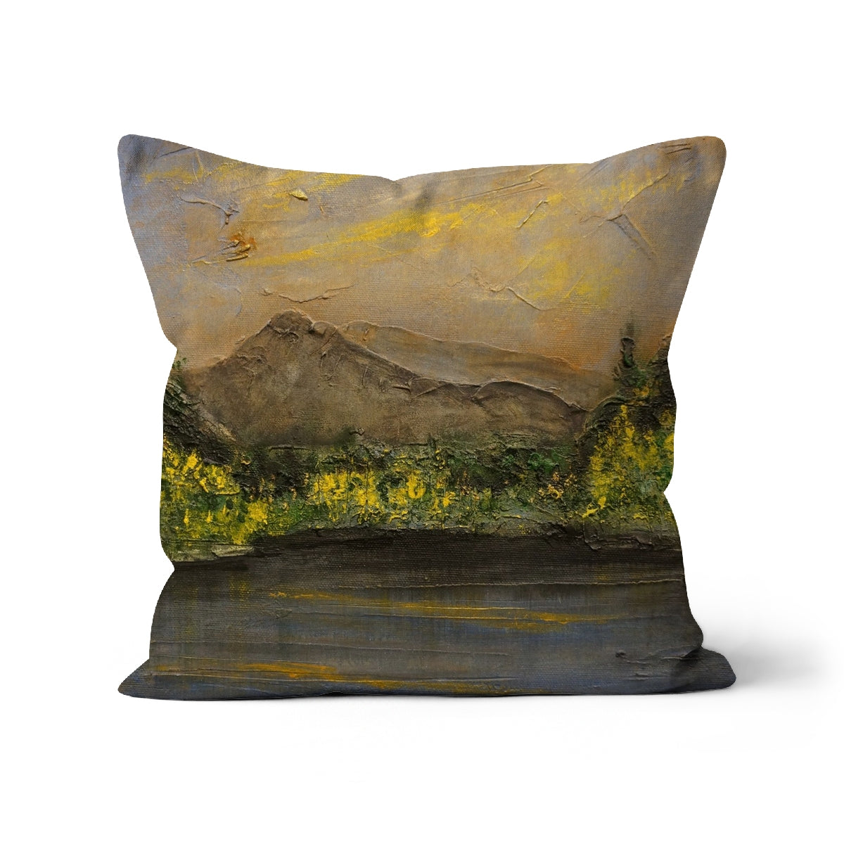 Glencoe Lochan Dusk Art Gifts Cushion | Glencoe Art Gallery | Paintings, Prints, Homeware and Art Gifts From Scotland By Scottish Artist Kevin Hunter