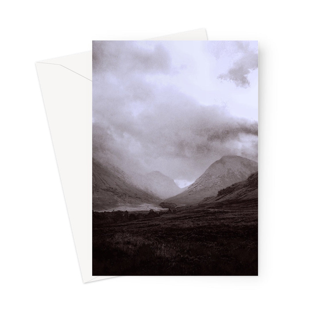 Glencoe Mist Scottish Art Gifts Greeting Card