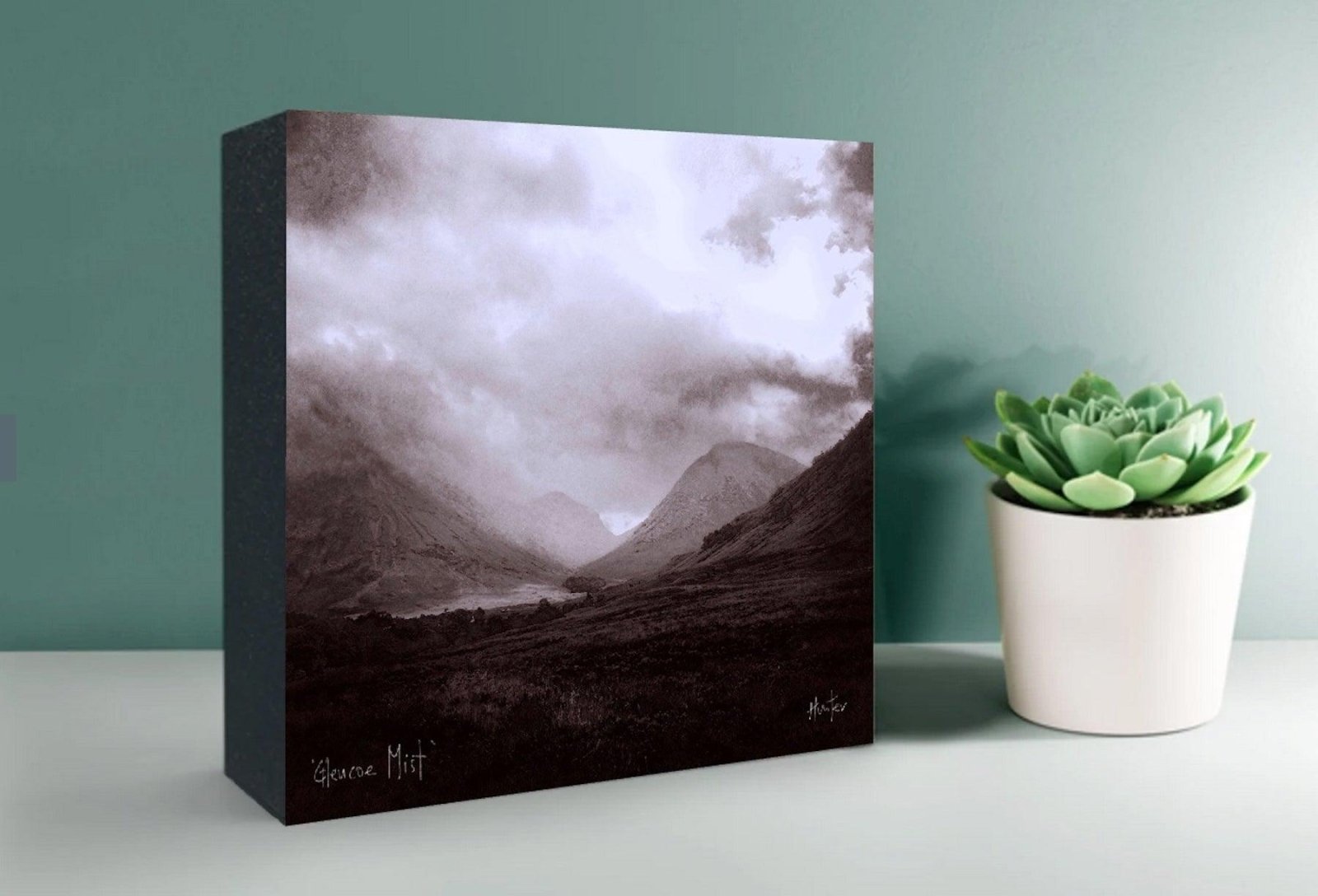 Glencoe Mist Wooden Art Block