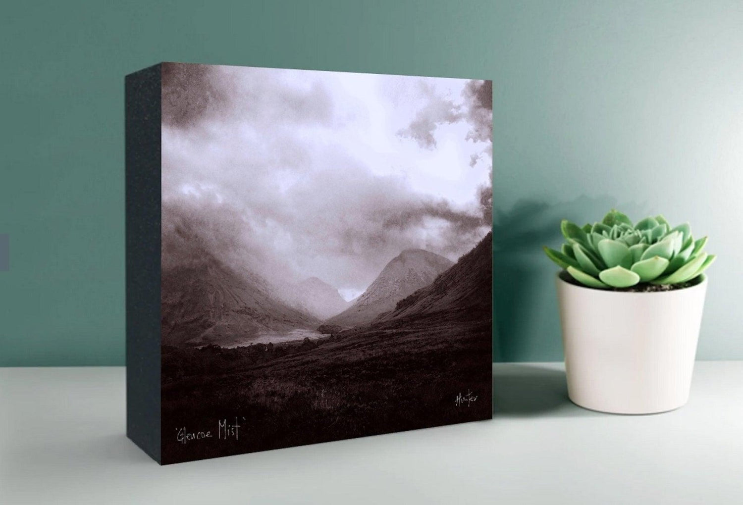 Glencoe Moonlight Wooden Art Block