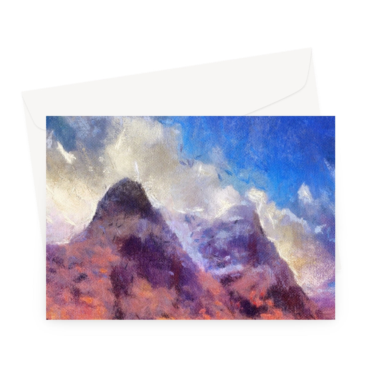 Glencoe Scottish Art Gifts Greeting Card | Glencoe Art Gallery | Paintings, Prints, Homeware and Art Gifts From Scotland By Scottish Artist Kevin Hunter