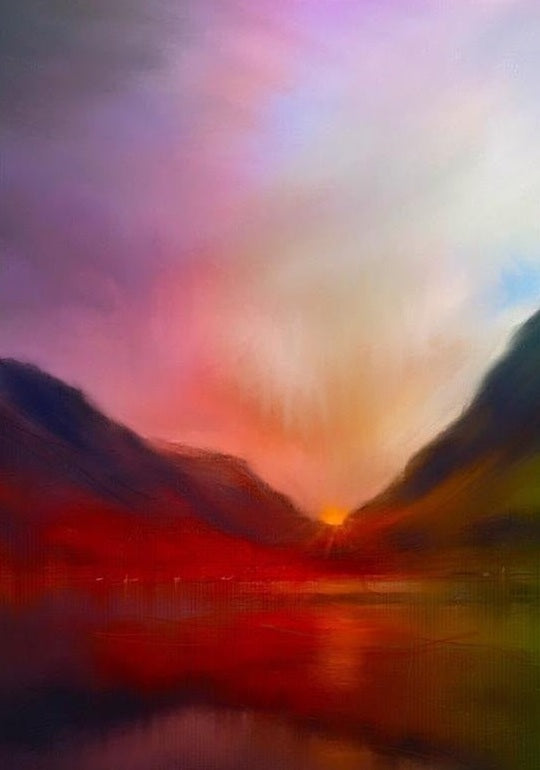 Glencoe Sunset Art Prints from my Glencoe Art Gallery Collection