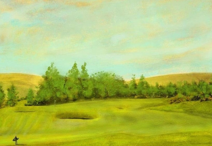 Gleneagles King's Golf Course, The 1st Painting Art Prints from my Historic & Iconic Art Gallery Collection