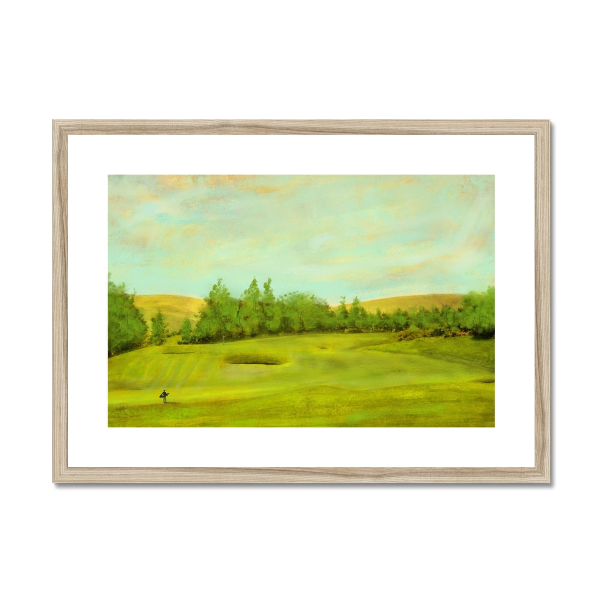 Gleneagles King's Golf Course, The 1st Painting | Framed & Mounted Print | Historic & Iconic Scotland Art Gallery | Paintings, Prints, Homeware and Art Gifts From Scotland By Scottish Artist Kevin Hunter