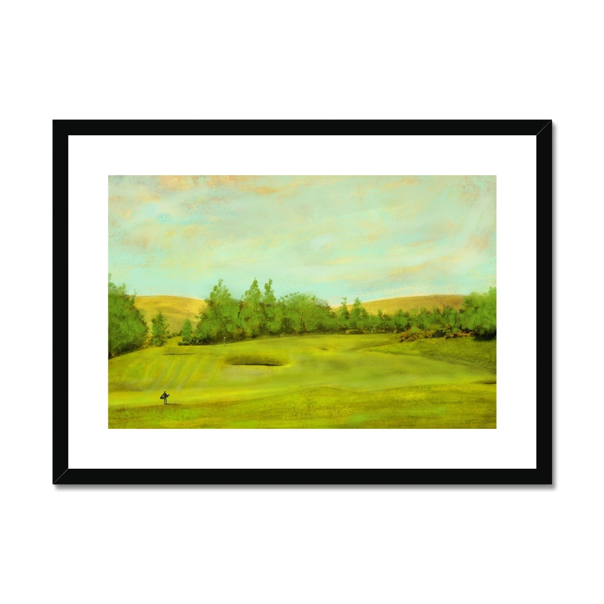 Gleneagles King's Golf Course, The 1st Painting | Framed & Mounted Print | Historic & Iconic Scotland Art Gallery | Paintings, Prints, Homeware and Art Gifts From Scotland By Scottish Artist Kevin Hunter