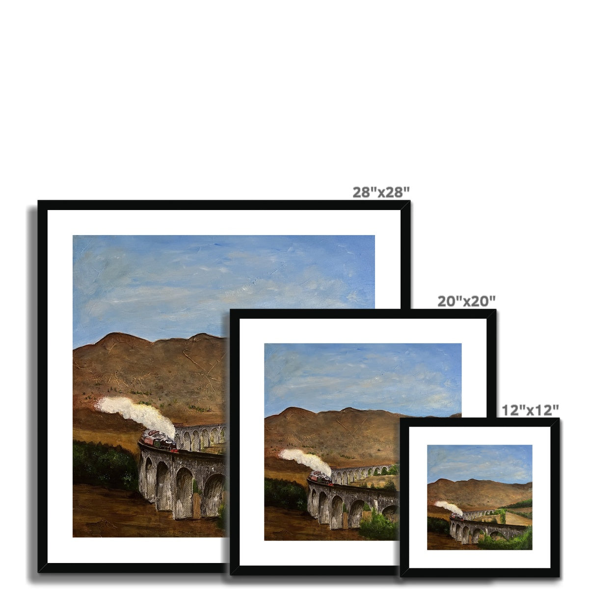 Glenfinnan Viaduct Painting | Framed &amp; Mounted Prints From Scotland