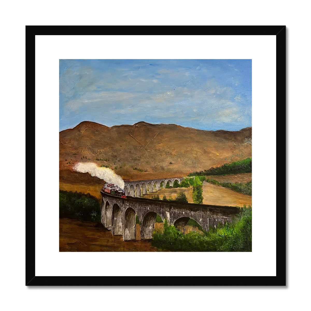 Glenfinnan Viaduct Painting | Framed & Mounted Prints From Scotland