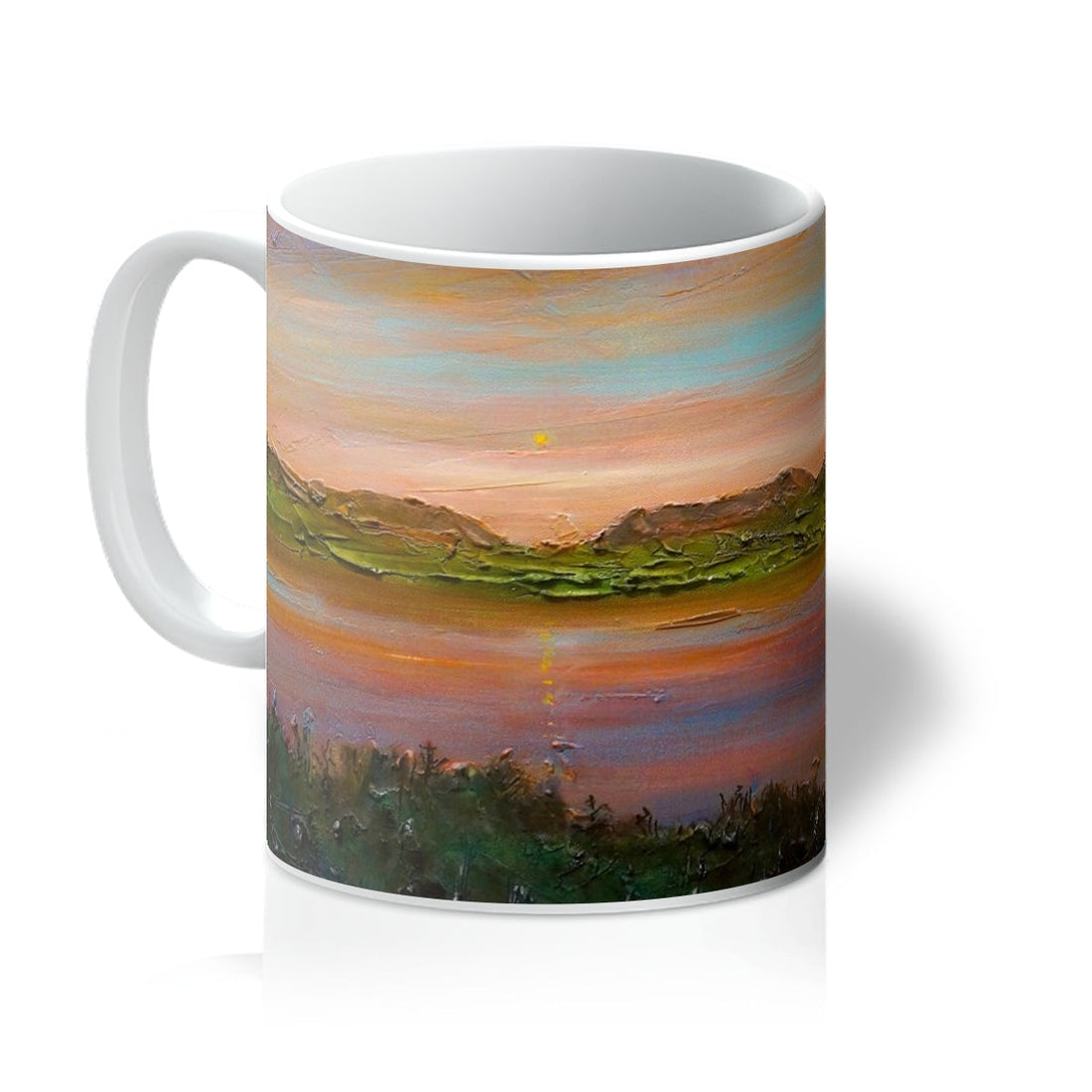 Gourock Golf Club Sunset Art Gifts Mug | River Clyde Art Gallery | Paintings, Prints, Homeware and Art Gifts From Scotland By Scottish Artist Kevin Hunter