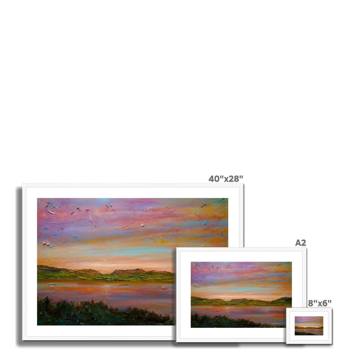 Gourock Golf Club Sunset Painting | Framed & Mounted Prints From Scotland