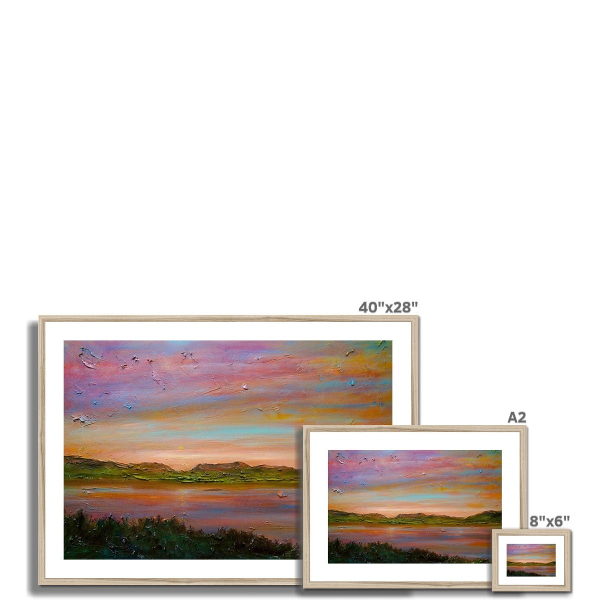 Gourock Golf Club Sunset Painting | Framed & Mounted Prints From Scotland