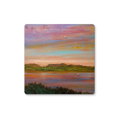 Gourock Golf Club Sunset | Scottish Art Gifts | Coaster | River Clyde Art Gallery | Paintings, Prints, Homeware and Art Gifts From Scotland By Scottish Artist Kevin Hunter