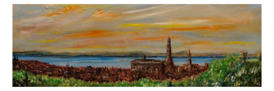 Greenock | Panoramic Painting &amp; Art Prints | River Clyde Art Gallery | Paintings, Prints, Homeware and Art Gifts From Scotland By Scottish Artist Kevin Hunter