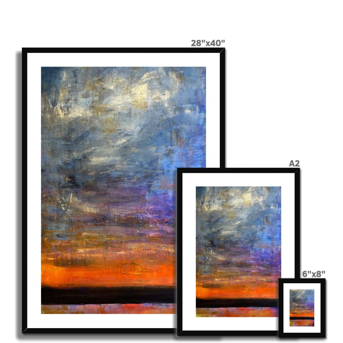 Horizon Dreams Abstract Painting | Framed &amp; Mounted Prints From Scotland