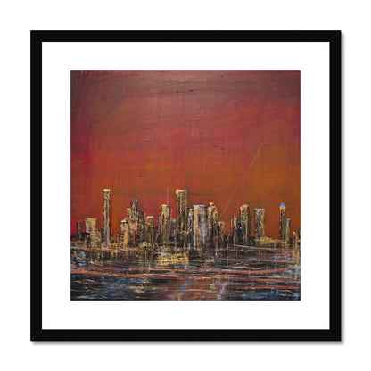 Houston Dusk Texas Painting | Framed &amp; Mounted Prints From Scotland