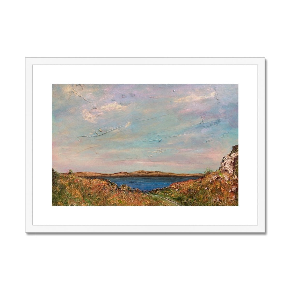 Jura From Crinan Painting | Framed & Mounted Prints From Scotland