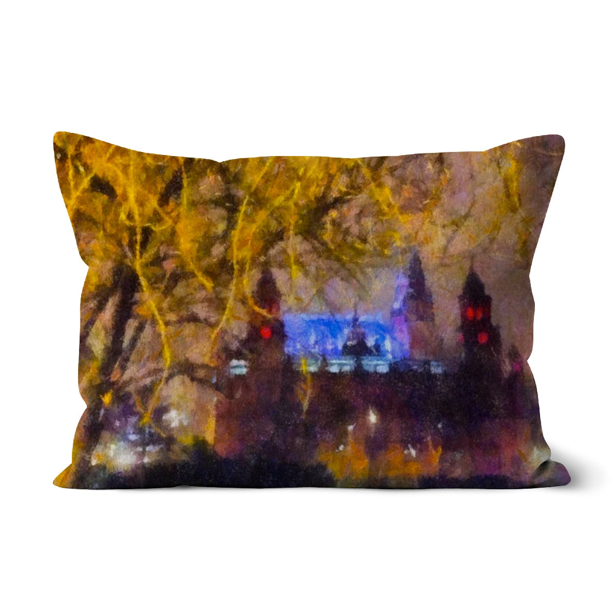 Kelvingrove Nights Glasgow Art Gifts Cushion | Edinburgh & Glasgow Art Gallery | Paintings, Prints, Homeware and Art Gifts From Scotland By Scottish Artist Kevin Hunter