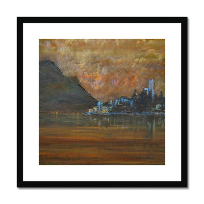 Lake Garda Dusk Italy Painting | Framed &amp; Mounted Prints From Scotland