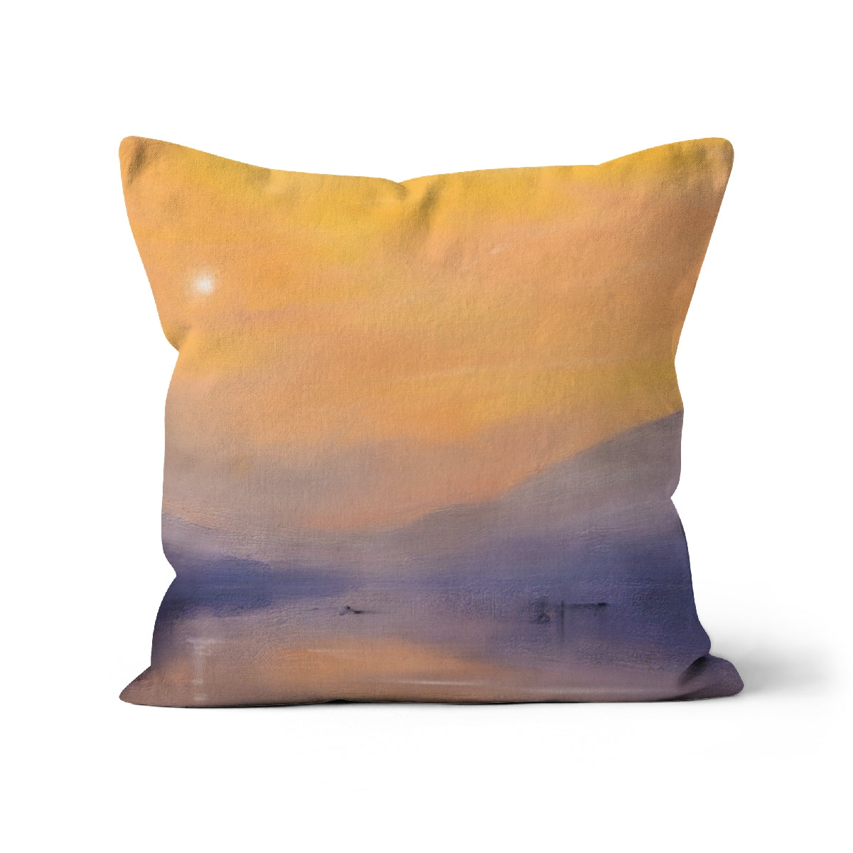 Loch Eck Dusk Art Gifts Cushion | Scottish Lochs & Mountains Art Gallery | Paintings, Prints, Homeware and Art Gifts From Scotland By Scottish Artist Kevin Hunter