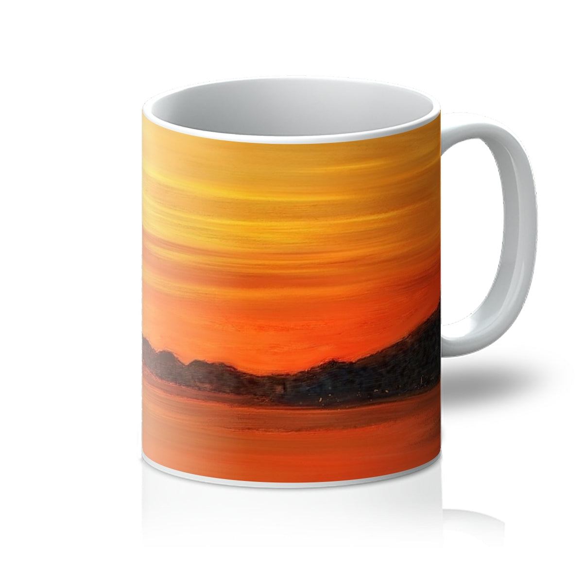 Loch Fyne Sunset Art Gifts Mug | Scottish Lochs &amp; Mountains Art Gallery | Paintings, Prints, Homeware and Art Gifts From Scotland By Scottish Artist Kevin Hunter