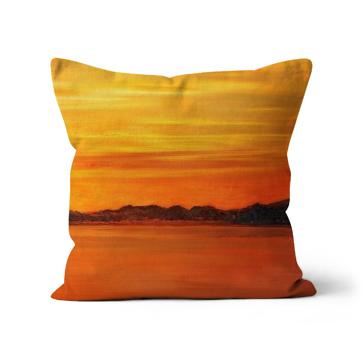 Loch Fyne Sunset Art Gifts Cushion | Scottish Lochs & Mountains Art Gallery | Paintings, Prints, Homeware and Art Gifts From Scotland By Scottish Artist Kevin Hunter