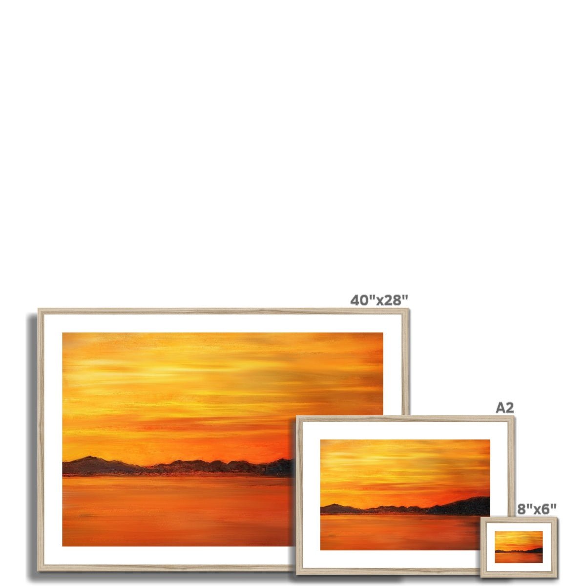 Loch Fyne Sunset Painting | Framed & Mounted Prints From Scotland